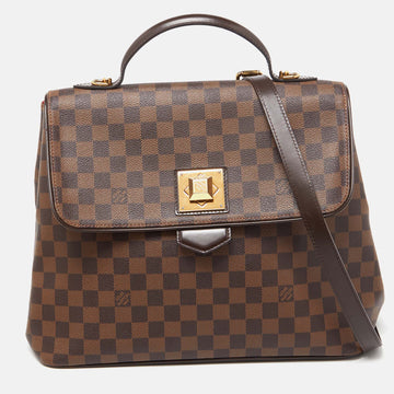 Louis Vuitton Damier Ebene Canvas Bergamo Gm Bag