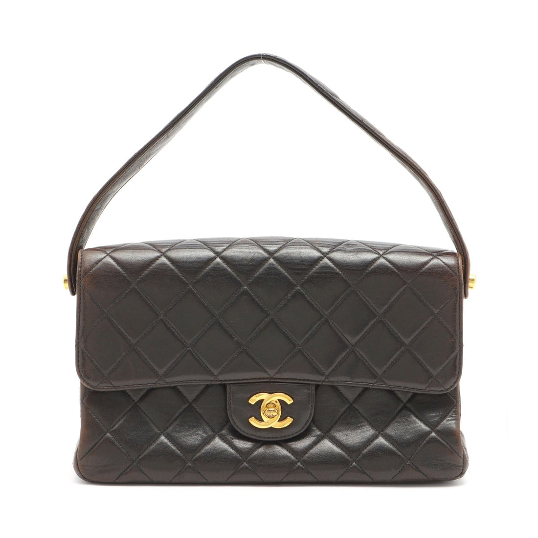Chanel  Double Flap Shoulder Bag in Lambskin Black