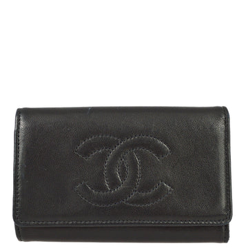 Chanel 1997-1999 Key Case Black Lambskin Small New