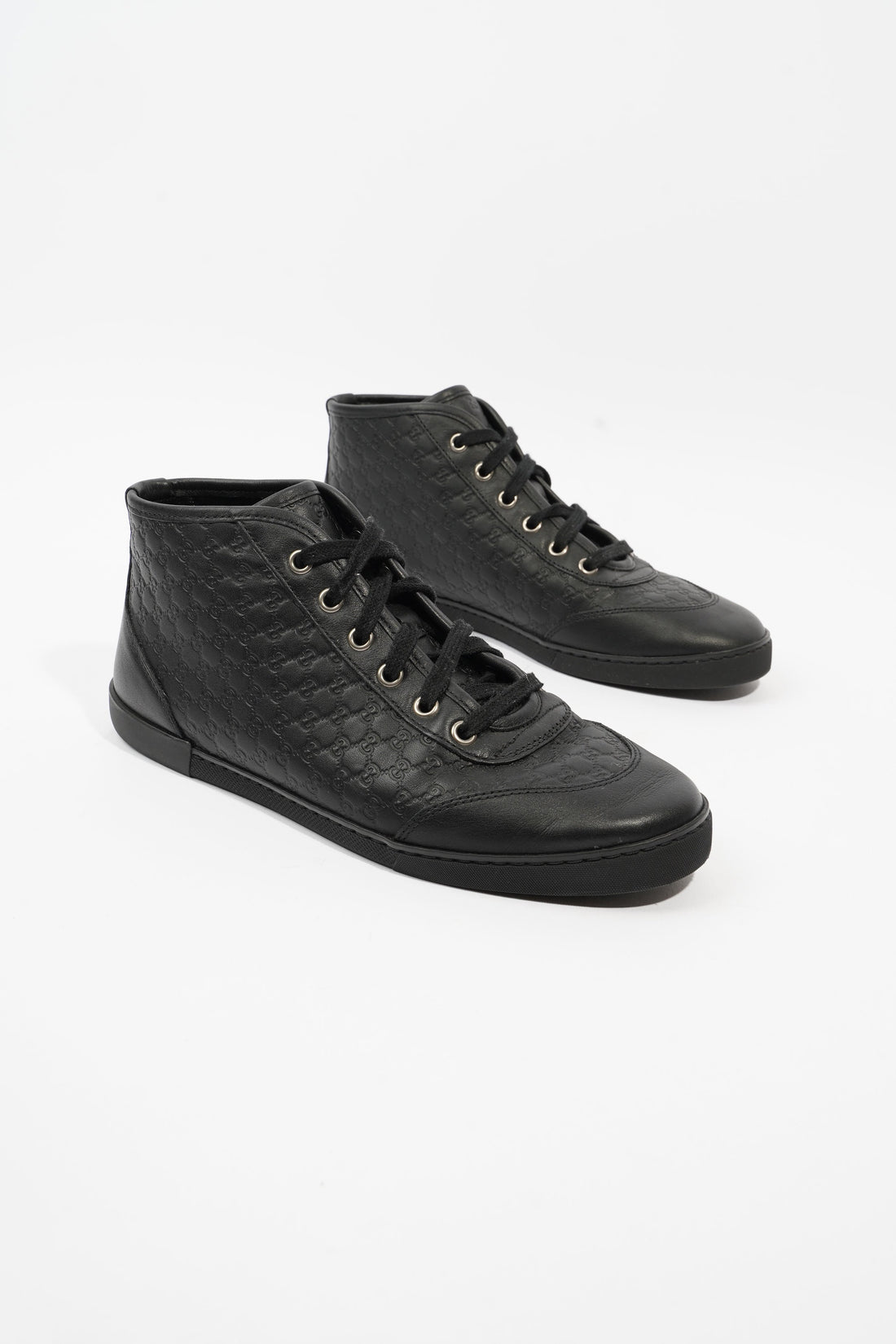 Microguccissima High-Tops  Embossed Leather