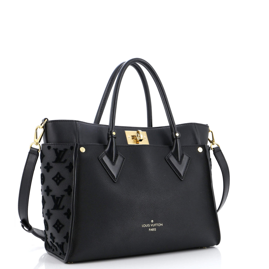 On My Side Tote Monogram Tuffetage Leather MM