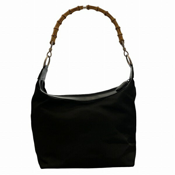 Gucci Bamboo Nylon Leather Handbag