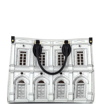 OnTheGo Tote Limited Edition Fornasetti Architettura Print Leather and Monogram Canvas MM