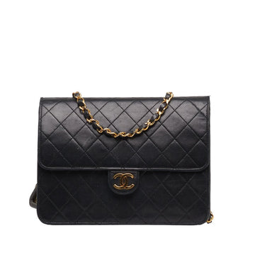 Chanel Matrases Coco Pushlock Chain Shoulder Bag Black  S  Chanel