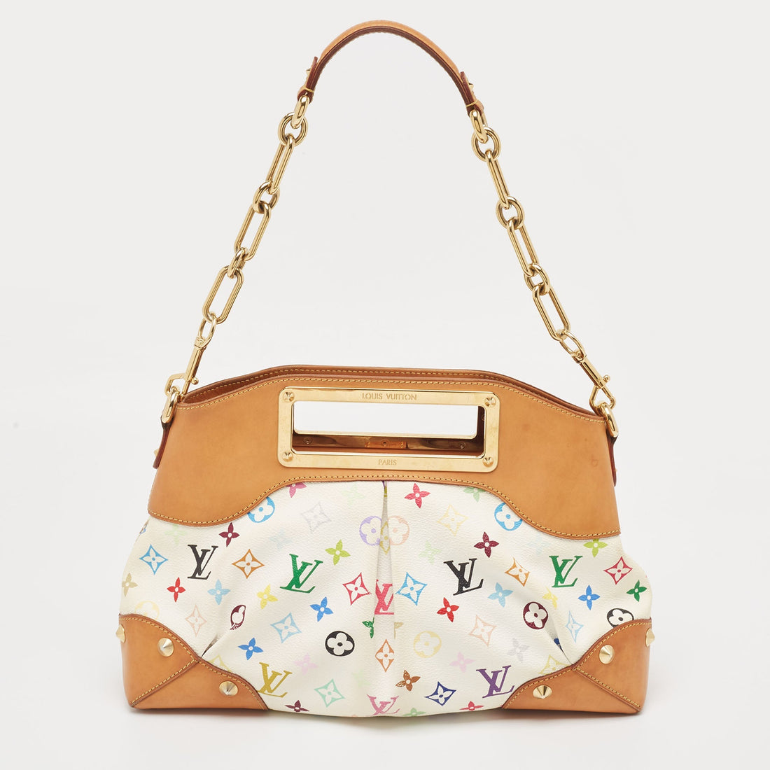 Louis Vuitton White Monogram Multicolore Canvas Judy Mm Bag