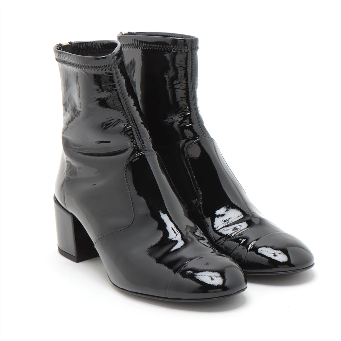 Chanel Coco 22C  Leather Shoes 37  Black G38472 sux