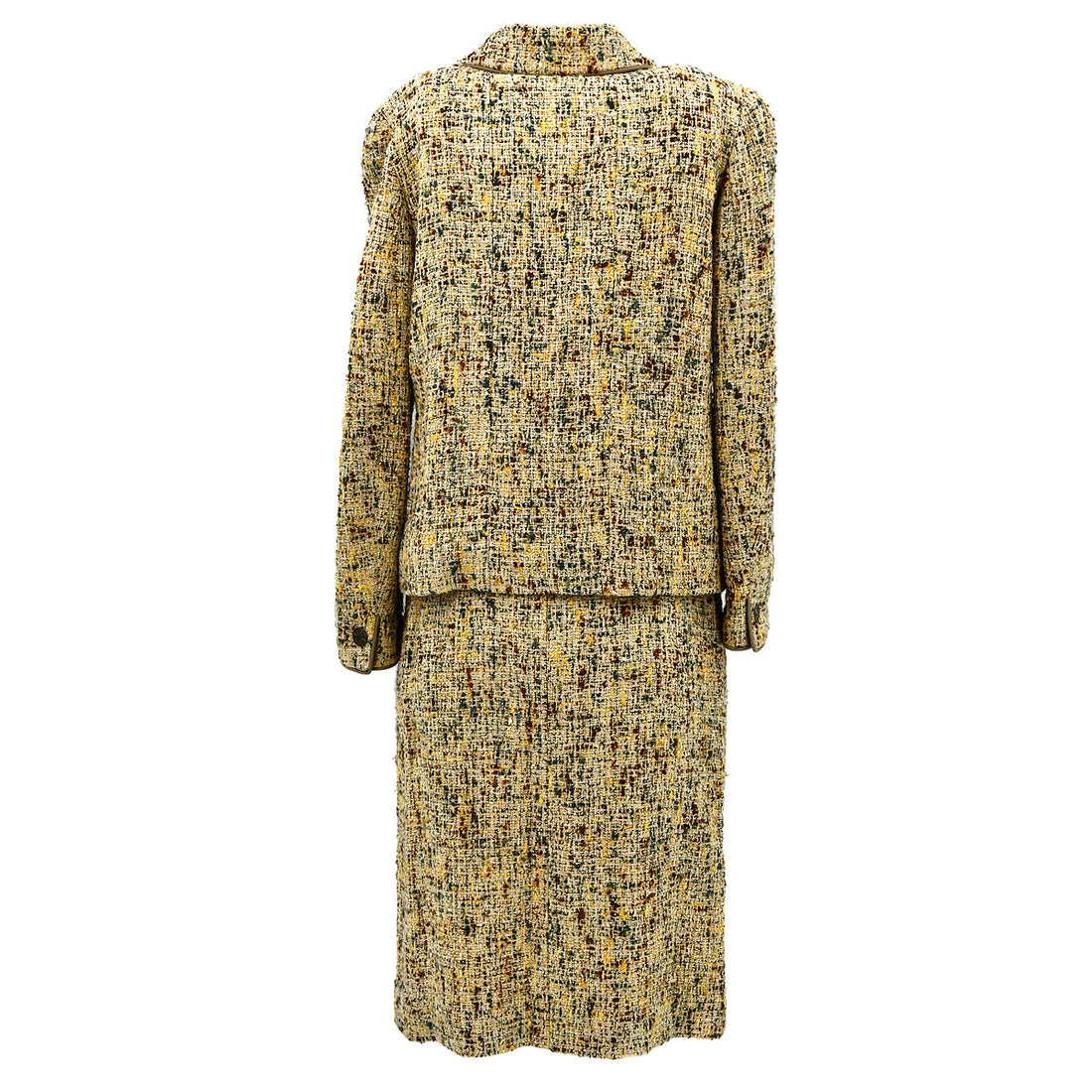 Chanel Setup Suit Jacket Skirt Beige 98A #40