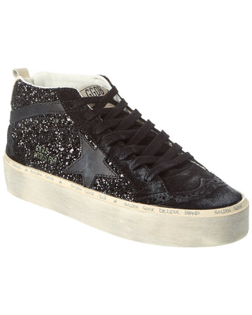 Golden Goose Midstar Glitter & Suede Platform Sneaker