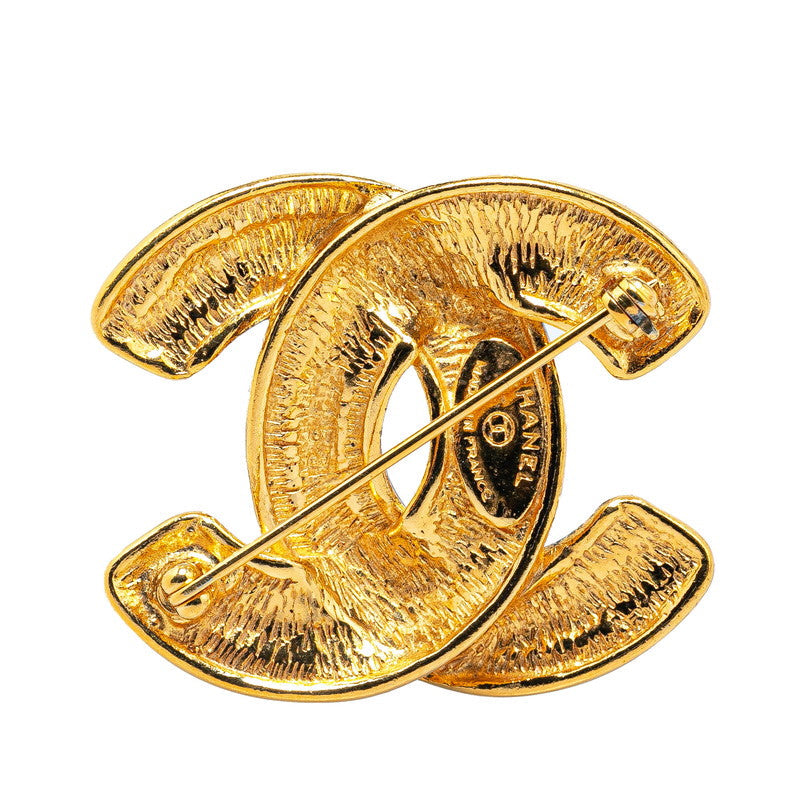 Chanel  Coco Mark Matelasse Brooch Gold