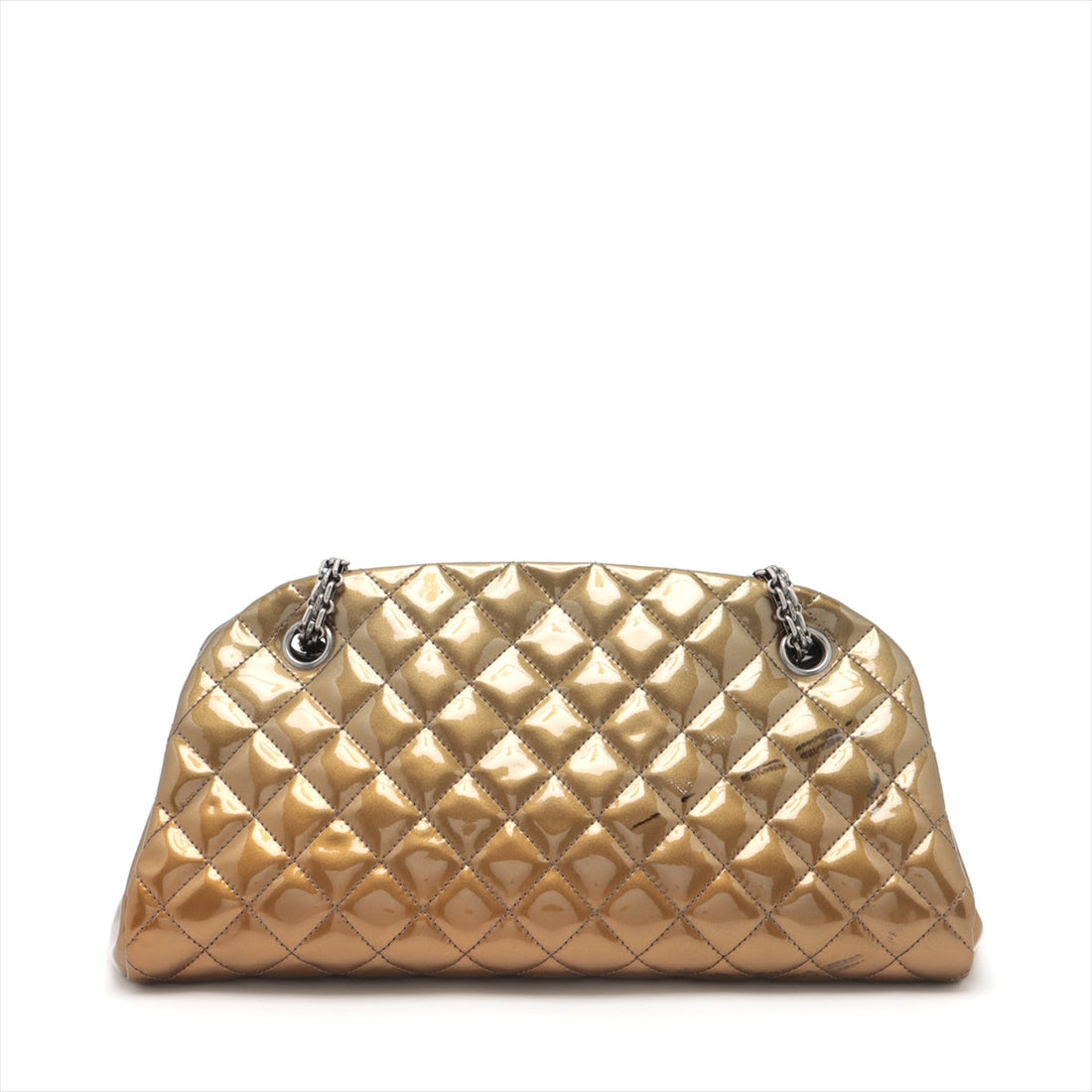 Chanel Matrasse  Leather Balling Bag G Gummetal Gold  15th