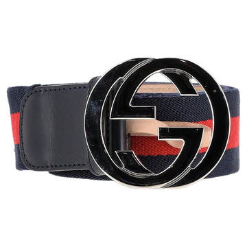 Gucci Interlocking G Belt in Multicolor Calfskin Leather