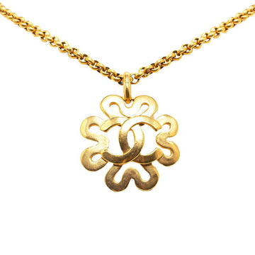 Top Quality Chanel  Coco Mark Clover Necklace Gold Plated