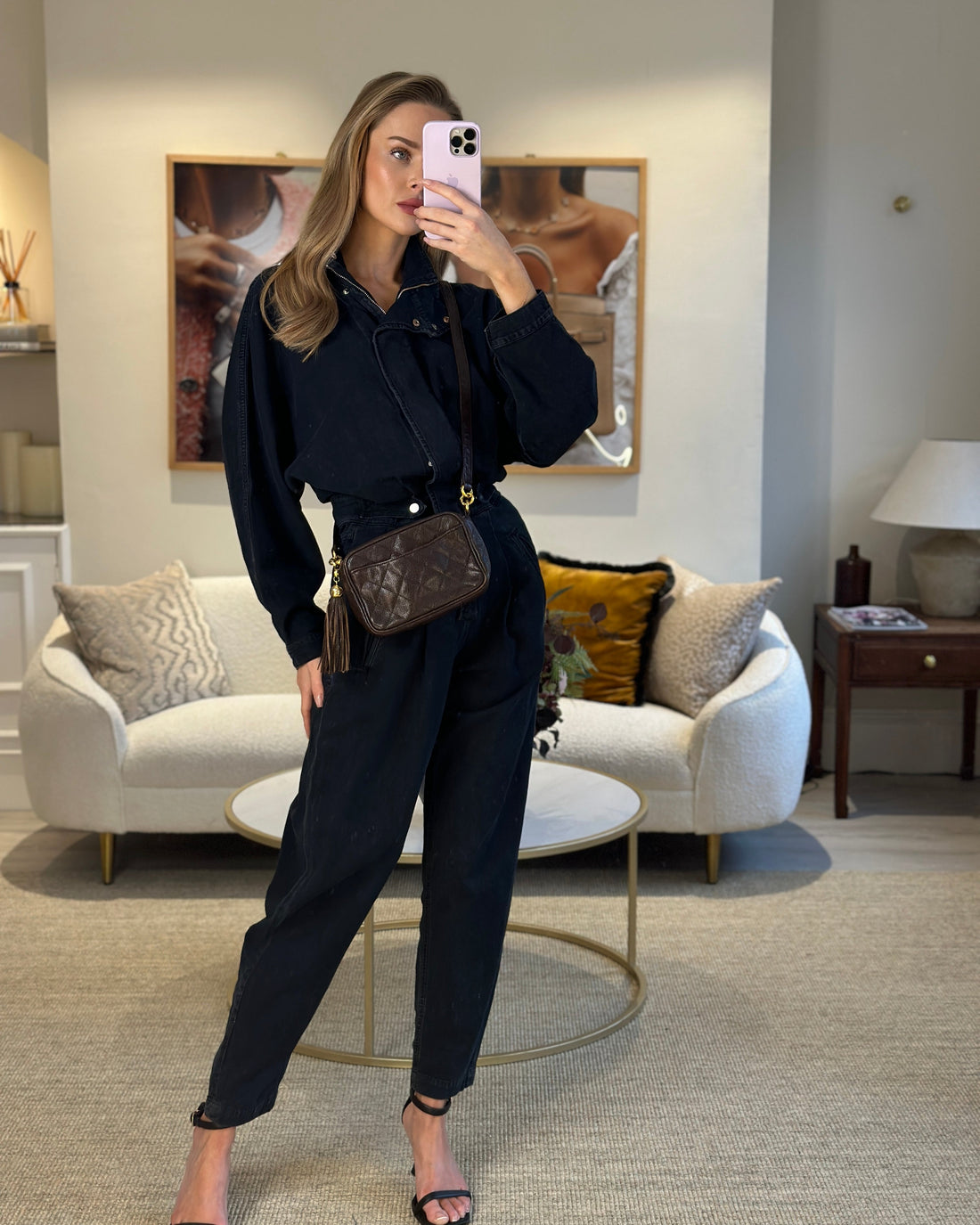 Chanel  Chocolate Brown Small Camera Bag in Caviar Leather with Gold Hardware