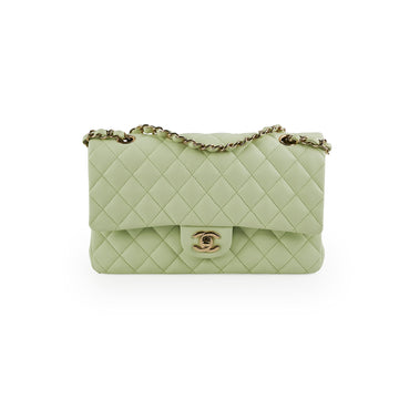 Top Quality Chanel Medium Caviar Double Classic Flap  Green