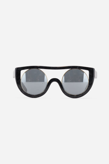 Black Round Frame Sunglasses