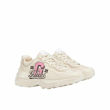 GG WOMEN'S RHYTON TRAINER IVORY 817482 UPG00 9522