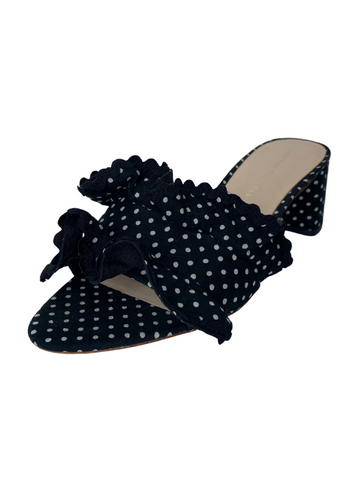 Loeffler Randall Ruffle Polka Dot Slides |US7|