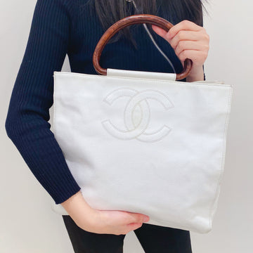 Chanel  Caviar Wood Handle Tote