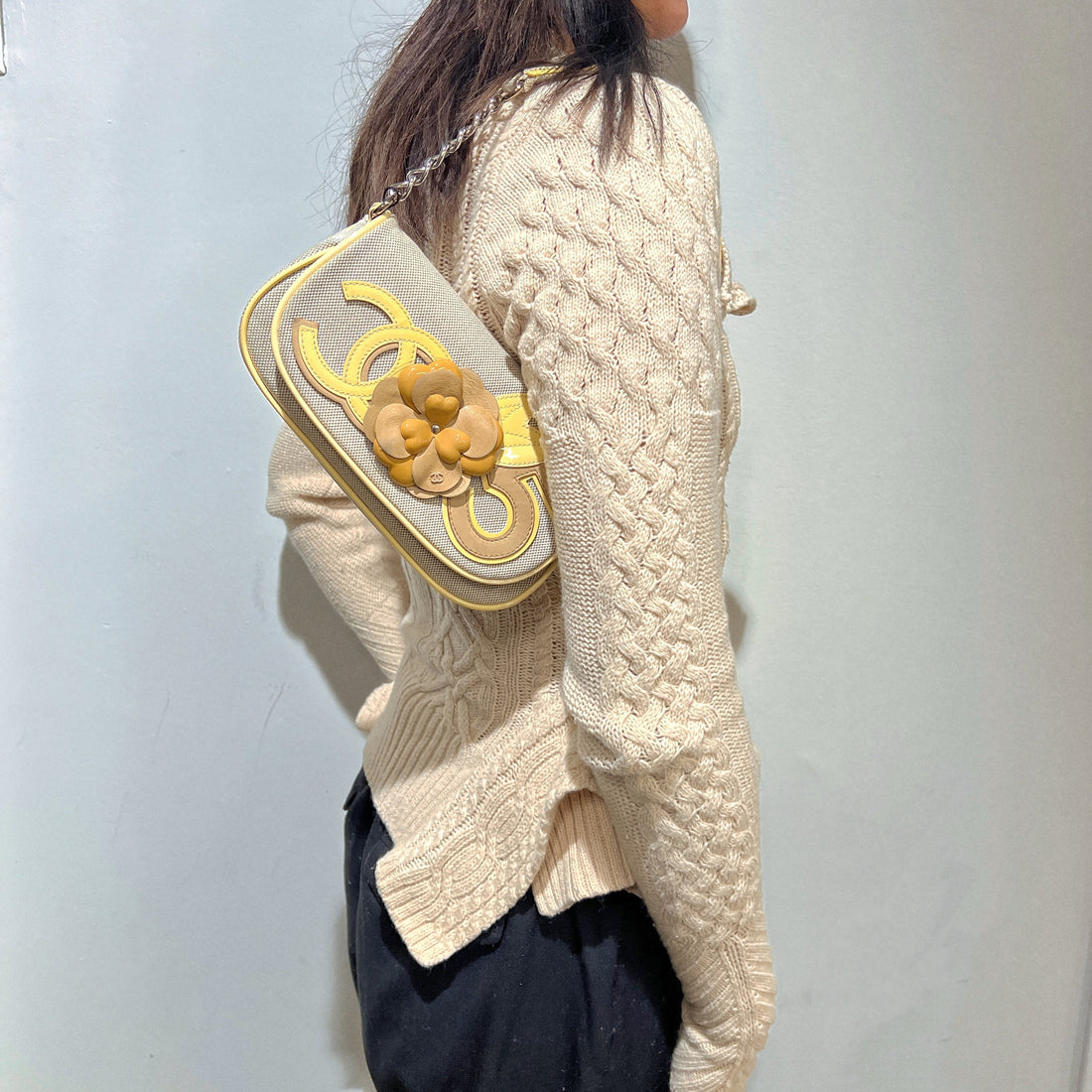 Chanel  Camellia Coco Mark Shoulder Bag
