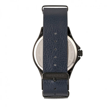 Breed Dixon Leather-Band Watch w/Day/Date - Blue
