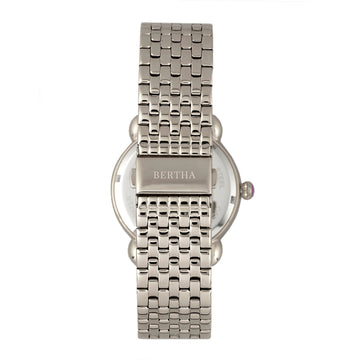 Bertha Ashley MOP Ladies Bracelet Watch - Silver
