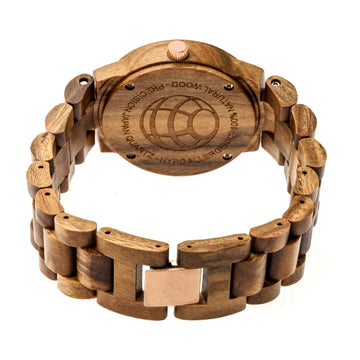 Earth Wood Biscayne Bracelet Watch w/Date - Brown