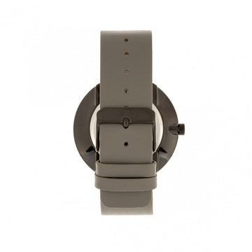 Simplify The 4400 Leather-Band Watch - Gunmetal/Grey