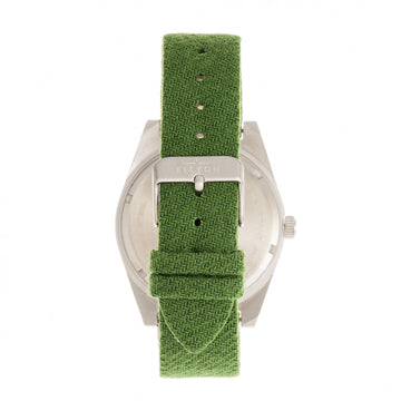 Elevon Jeppesen Pressed Wool Leather-Band Watch w/Date - Green