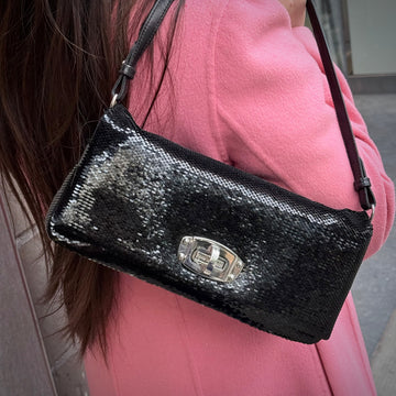 Miu Miu Black Embellished Shoulder Bag