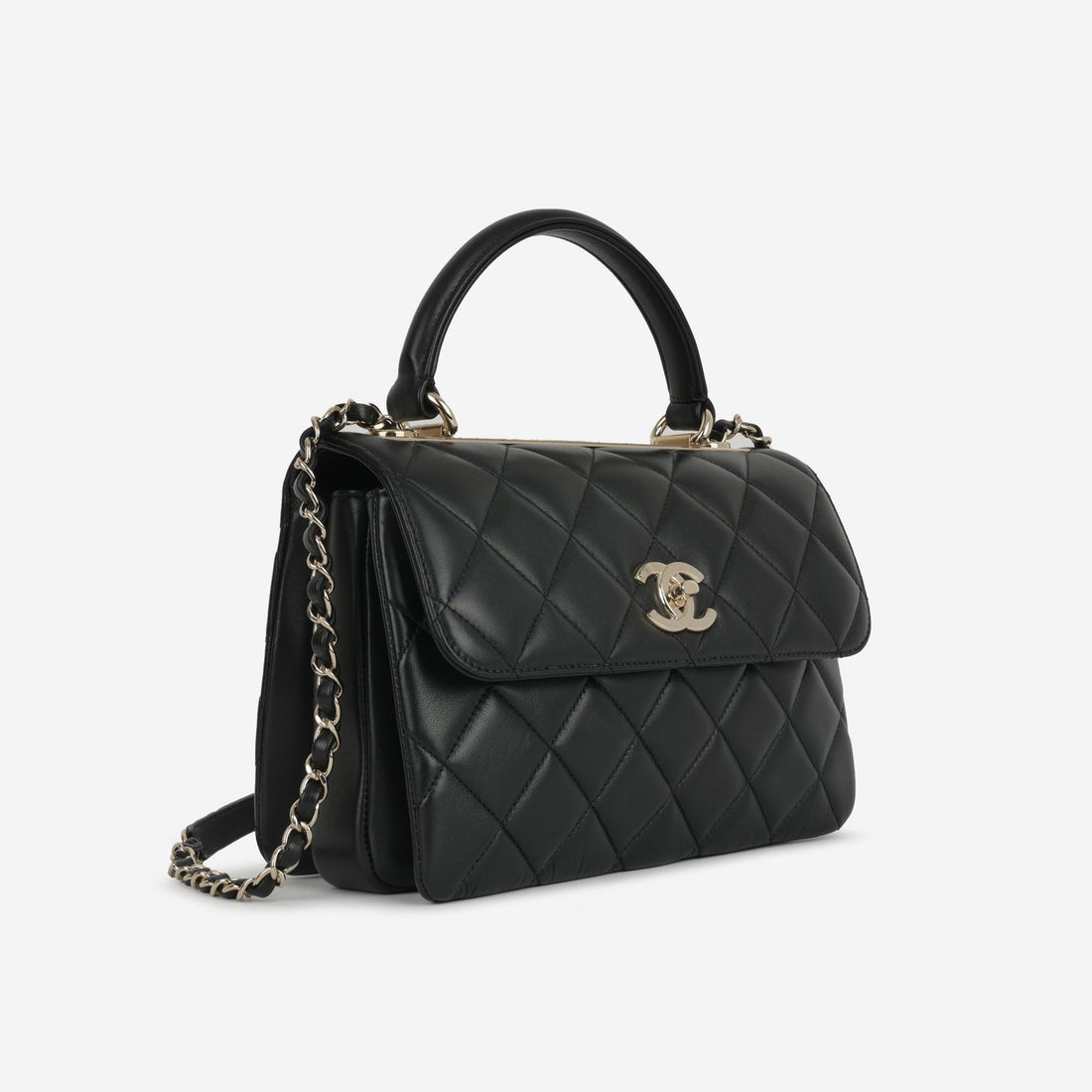 Chanel - Trendy CC Flap Bag - Small - Black Lambskin CGHW -