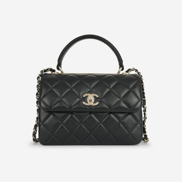 Chanel - Trendy CC Flap Bag - Small - Black Lambskin CGHW -