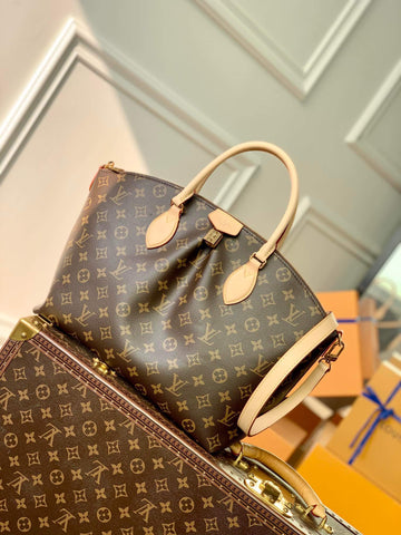 M45987 BOETIE MM Monogram  Leather Trim Brown
