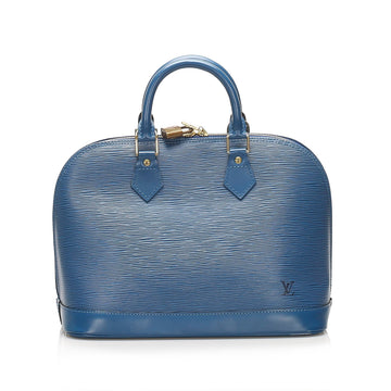 Louis-Vuitton Blue Epi Alma PM