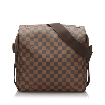 Louis-Vuitton Damier Ebene Naviglio in Brown with GHW