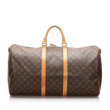 Louis-Vuitton Monogram Keepall Bandouliere 55 Brown