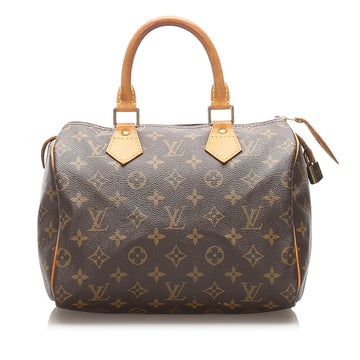 Louis-Vuitton Monogram Speedy 25 Brown