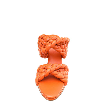 Bottega Veneta Coral Intrecciato Curve Mules 36.5