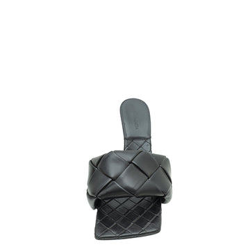 Bottega Veneta Black Intrecciato Nappa Lido Mules 38