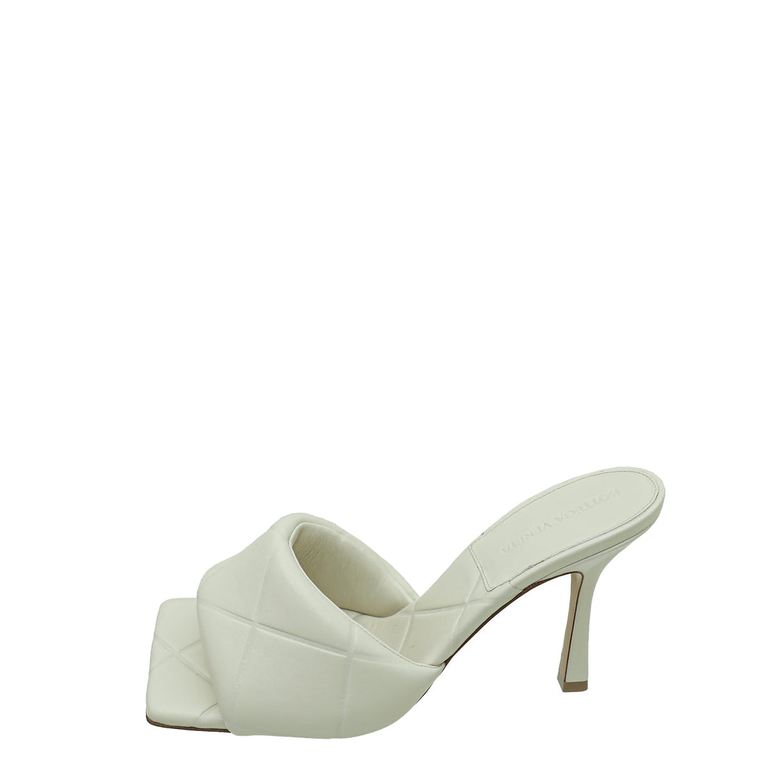 Bottega Veneta Off White Embossed Lido Mules 40