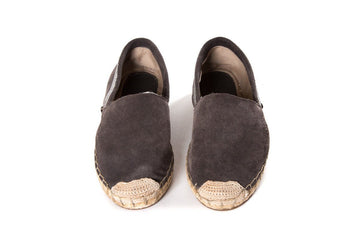 Brunello Cucinell Grey & White Espadrille Flats SZ 36