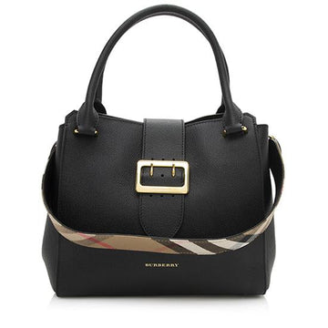Burberry Soft Grain CalBNkin Medium Buckle Tote