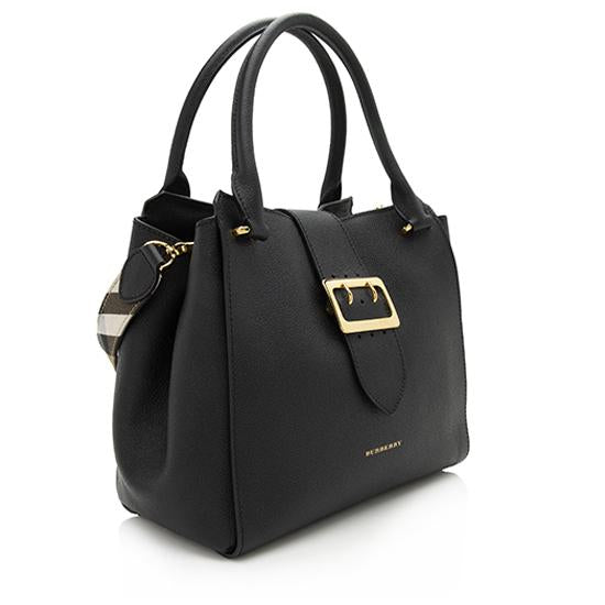 Burberry Soft Grain CalBNkin Medium Buckle Tote