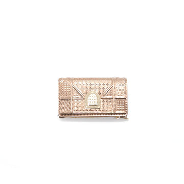 CHRISTIAN Top quality Dior Small Wallet Electric Nude
