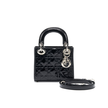Top quality Dior Mini Lady Top quality Dior Patent Leather Black