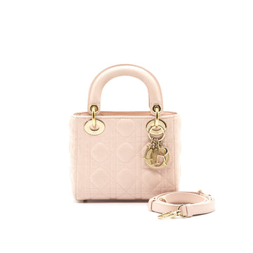 Top quality Dior Mini Lady Top quality Dior Lambskin Light Pink