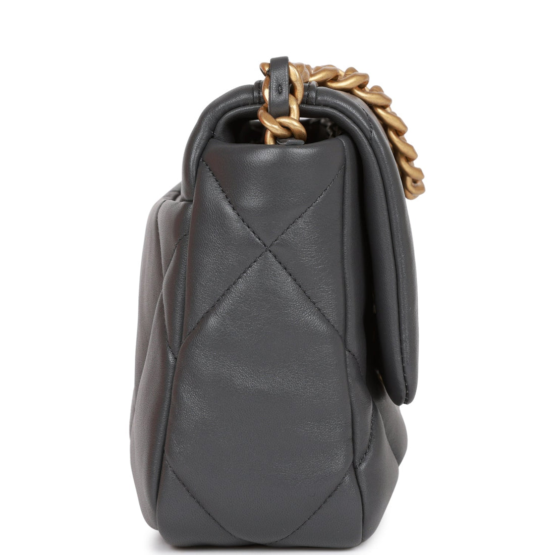 Chanel Medium 19 Flap Bag Grey CalBNkin Mixed Hardware