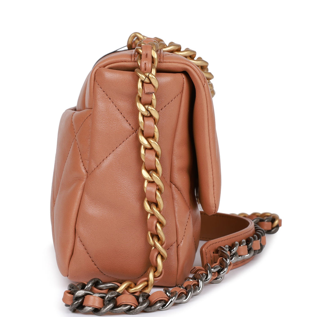 Chanel Medium 19 Flap Bag Caramel Leather Mixed Hardware
