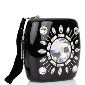 Chanel MinaudiÃ¨re Jewel Clutch Black Resin Silver Hardware
