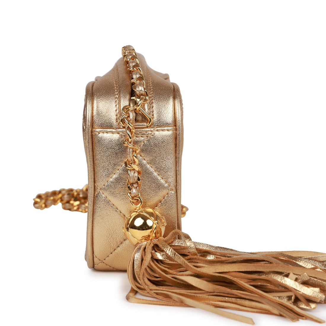 Chanel CC Camera Bag Gold Metallic Lambskin Gold Hardware