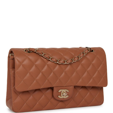 Top Quality Chanel Medium Classic Double Flap Bag Caramel Lambskin  Gold Hardware